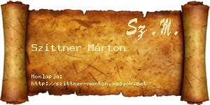 Szittner Márton névjegykártya